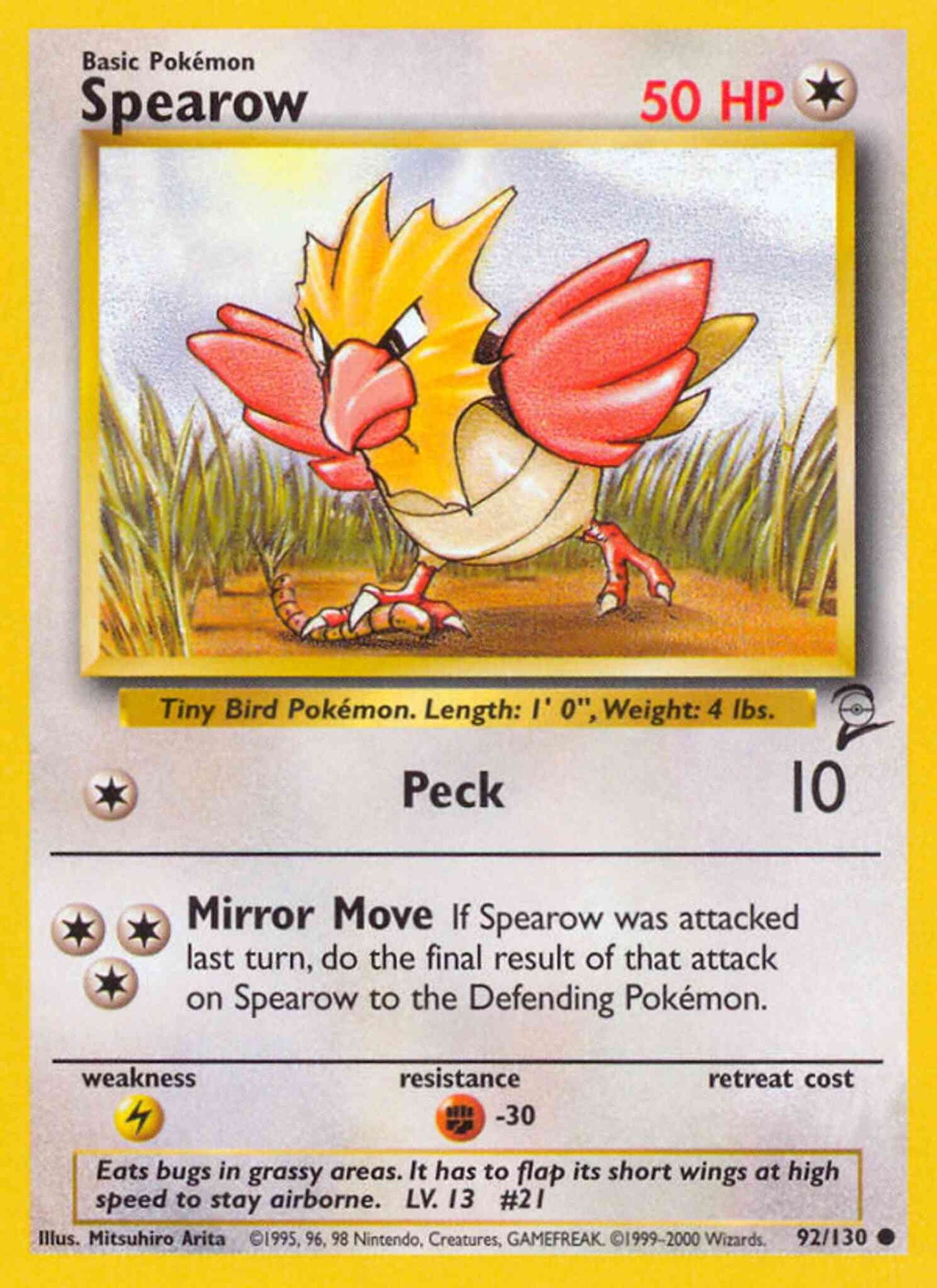 Spearow - 92/130 - Common [base4-92] [Non-Holo]