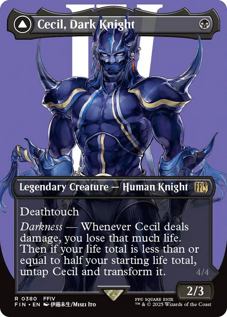 Cecil, Dark Knight // Cecil, Redeemed Paladin [380] [Borderless] [Character] [FINAL FANTASY] [Non-Foil]