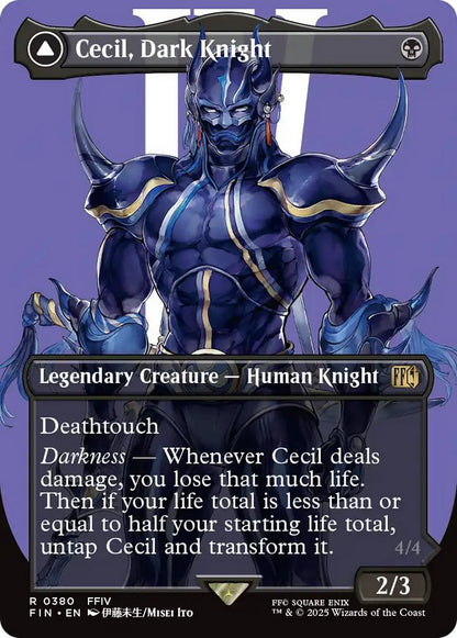 Cecil, Dark Knight // Cecil, Redeemed Paladin [380] [Borderless] [Character] [FINAL FANTASY] [Non-Foil]
