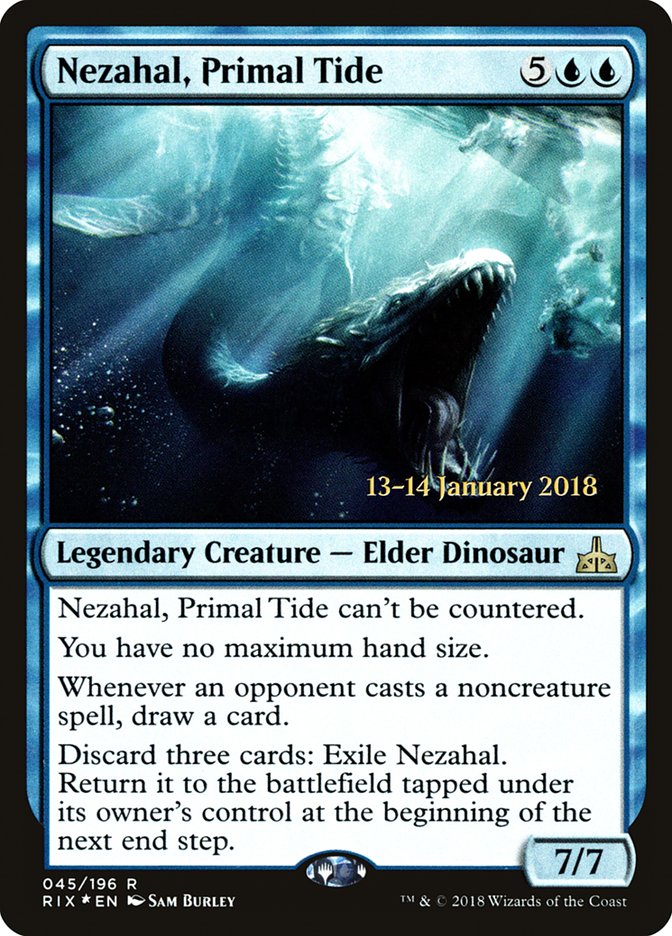 Nezahal, Primal Tide [45s] [Rivals of Ixalan Promos] [Foil]