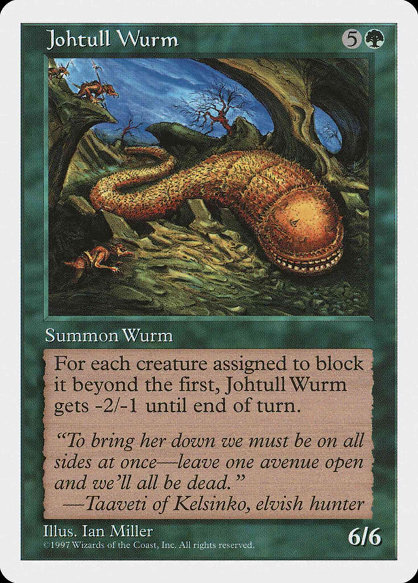Johtull Wurm [306] [Fifth Edition] [Non-Foil]