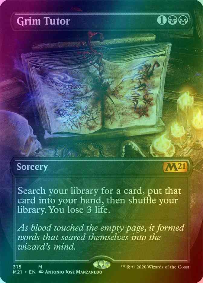 Grim Tutor [315] [Alternate Art] [Core Set 2021] [Foil]