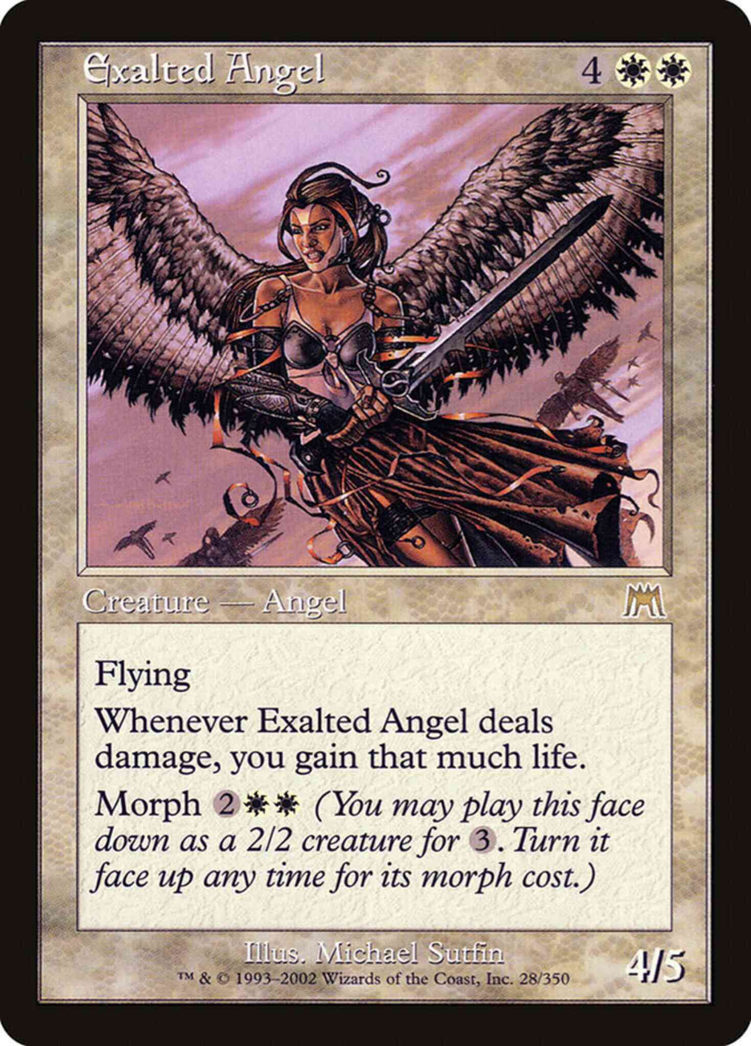 賛美されし天使（Exalted Angel） 4枚セット Exalted Angel [28] [Onslaught] [Non-Foil] – Face to Face Games