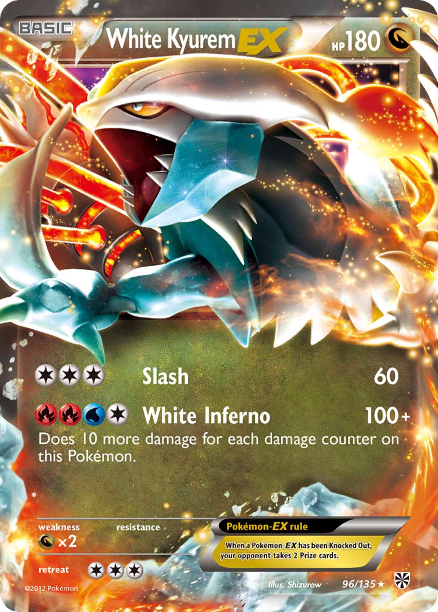 White Kyurem-EX - 96/135 - Rare Holo EX [bw8-96] [Ultra]