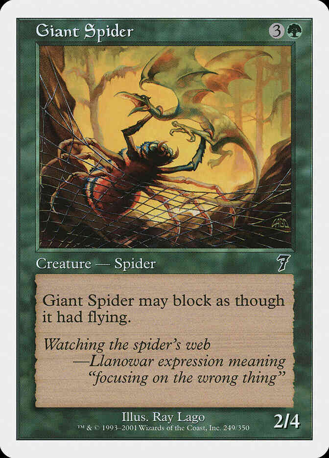 Giant Spider [249] [Seventh Edition] [Non-Foil]