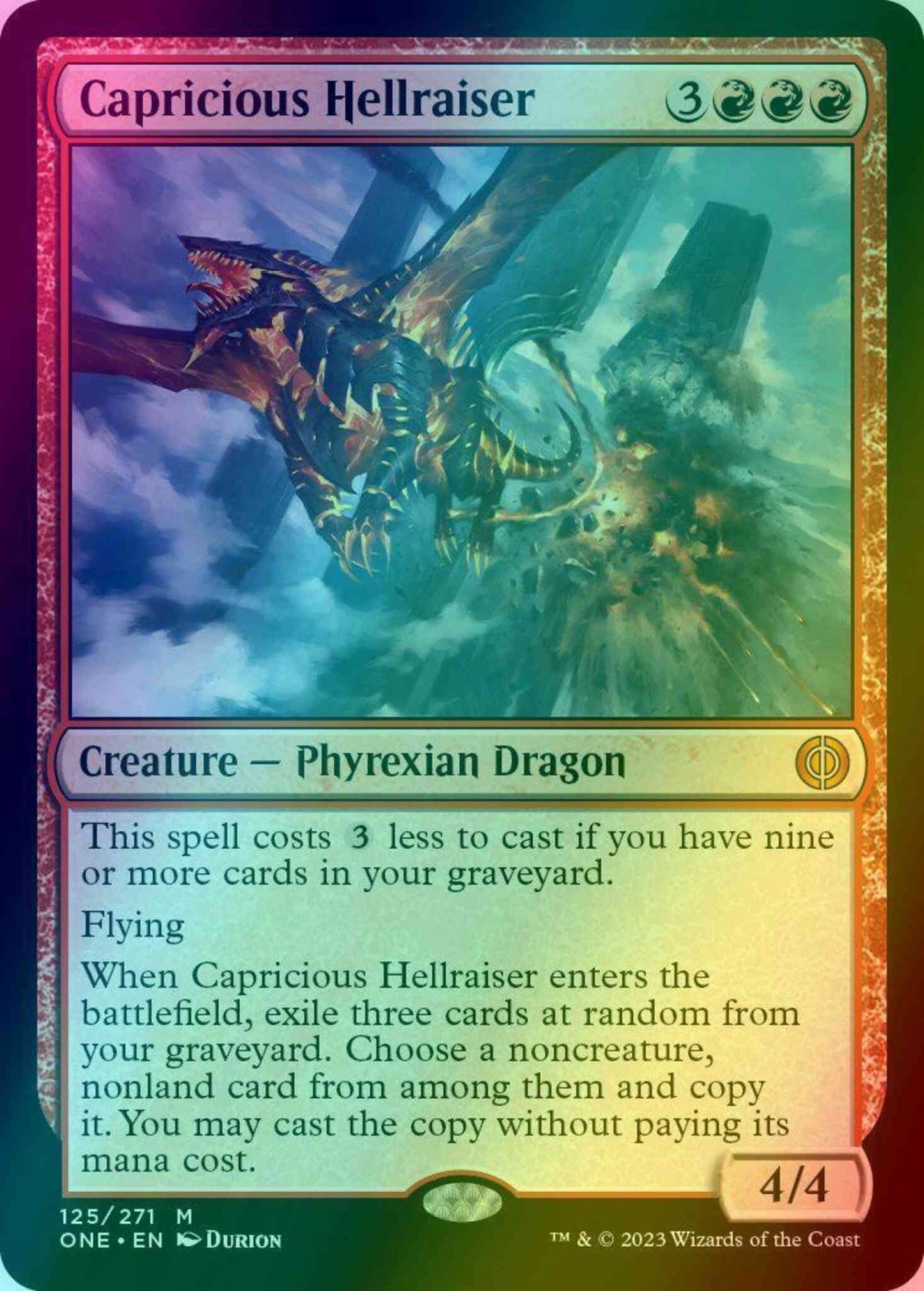 Capricious Hellraiser [125] [Phyrexia: All Will Be One] [Foil]