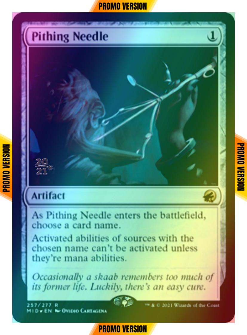 Pithing Needle [Prerelease] [257s] [Innistrad: Midnight Hunt Promos] [Foil]