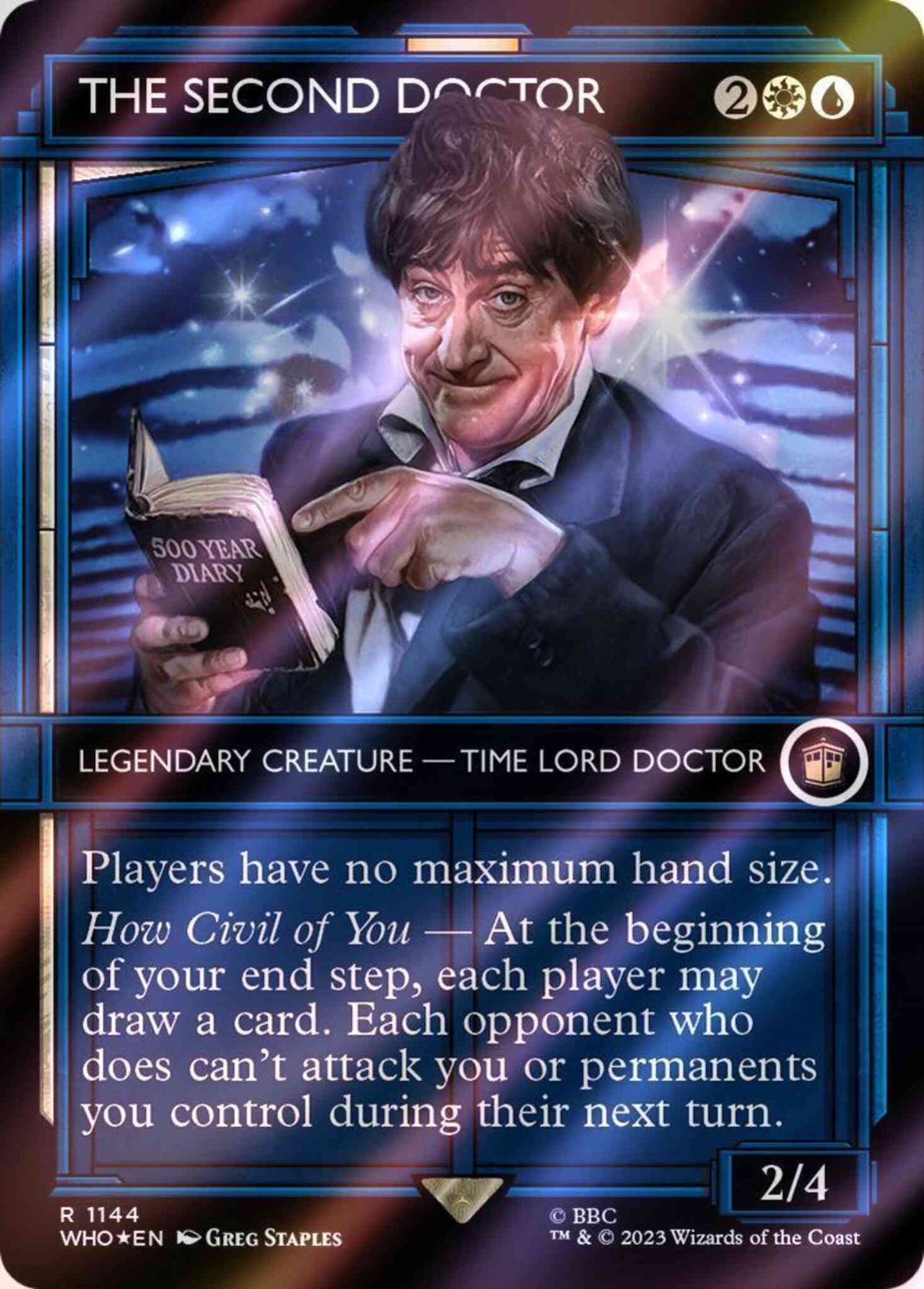 The Second Doctor [1144] [TARDIS Showcase] [Universes Beyond: Doctor Who] [Surge Foil]