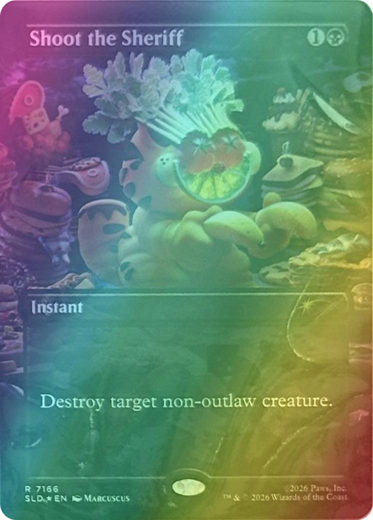 Shoot the Sheriff [7166] [Borderless] [Garfield: Entertain You] [Secret Lair Drop] [Foil]