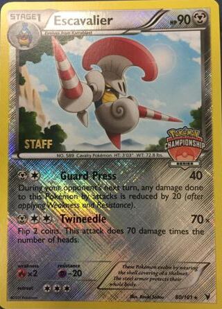 Escavalier - 80/101 - Crosshatch Holo National Championships Staff 2011 Promo [Reverse Holo]