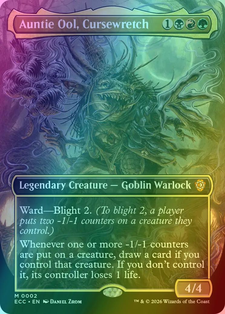 Auntie Ool, Cursewretch [2] [Borderless] [Lorwyn Eclipsed: Commander] [Foil]