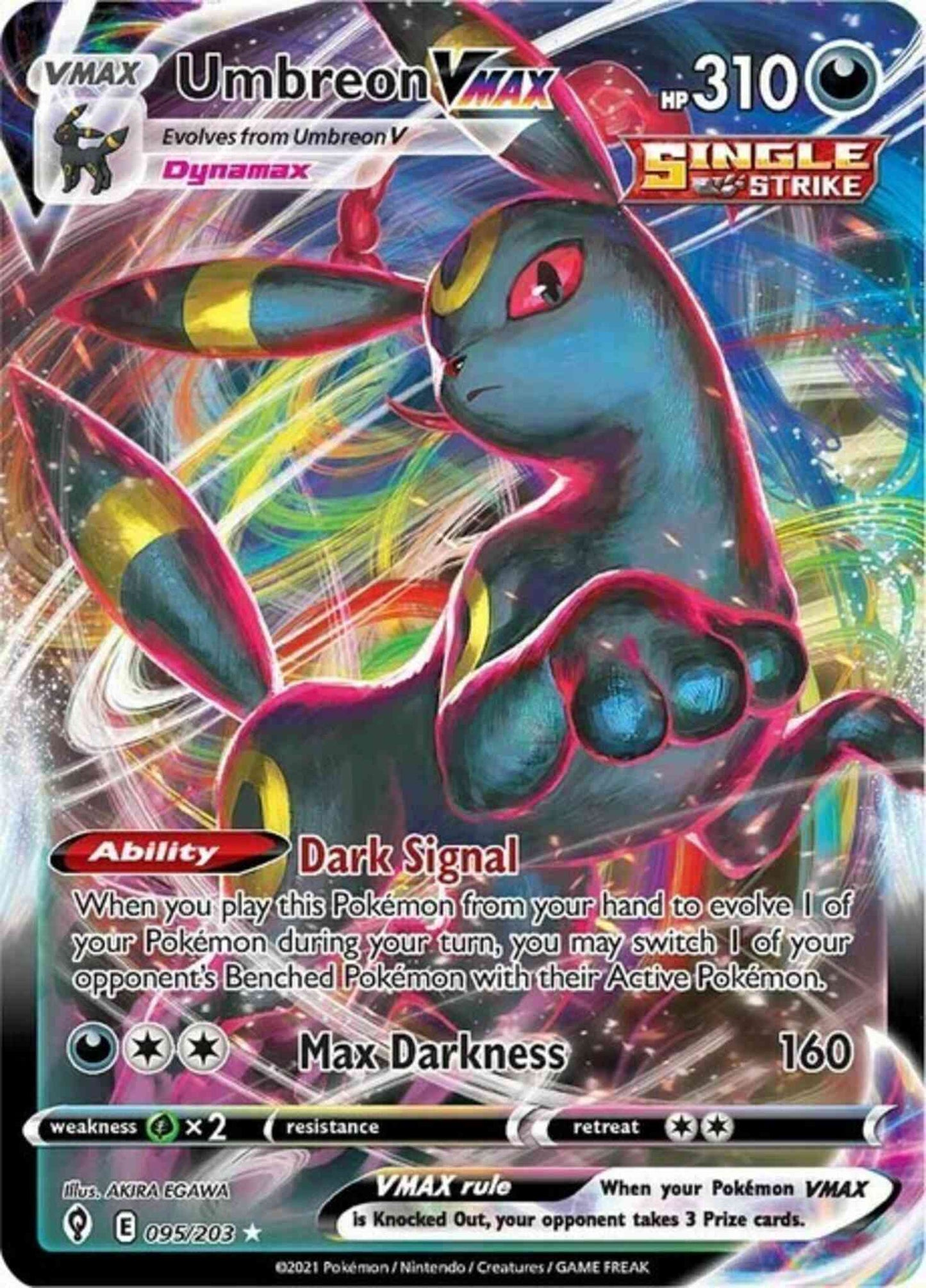 Umbreon VMAX - 095/203 - Rare Holo VMAX [swsh7-095] [Ultra]