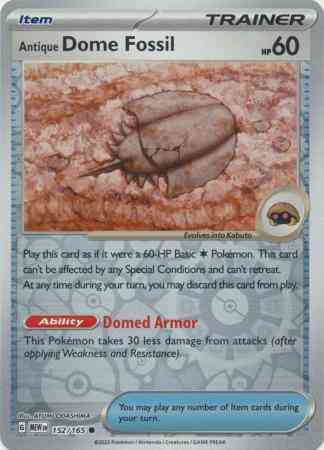 Antique Dome Fossil - 152/165 - Common [sv035-152] [Reverse Holo]