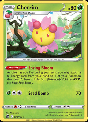 Cherrim - 008/163 - Theme Deck Exclusive [swsh5msp-008] [Non-Holo]