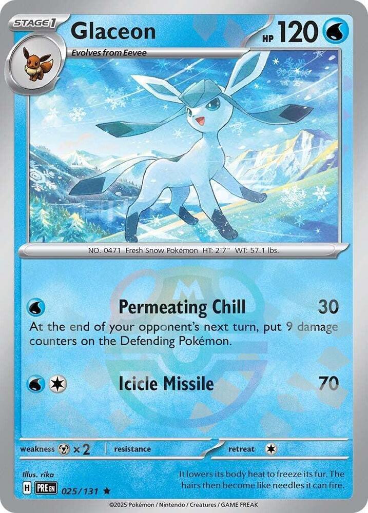 Glaceon - Master Ball Pattern - 025/131 - Rare [sv085-025] [Reverse Holo]