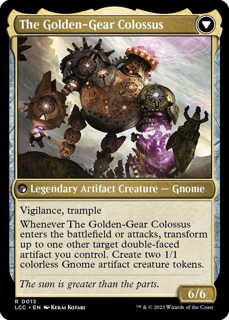 Tetzin, Gnome Champion // The Golden-Gear Colossus [13] [The Lost Caverns of Ixalan: Commander] [Non-Foil]