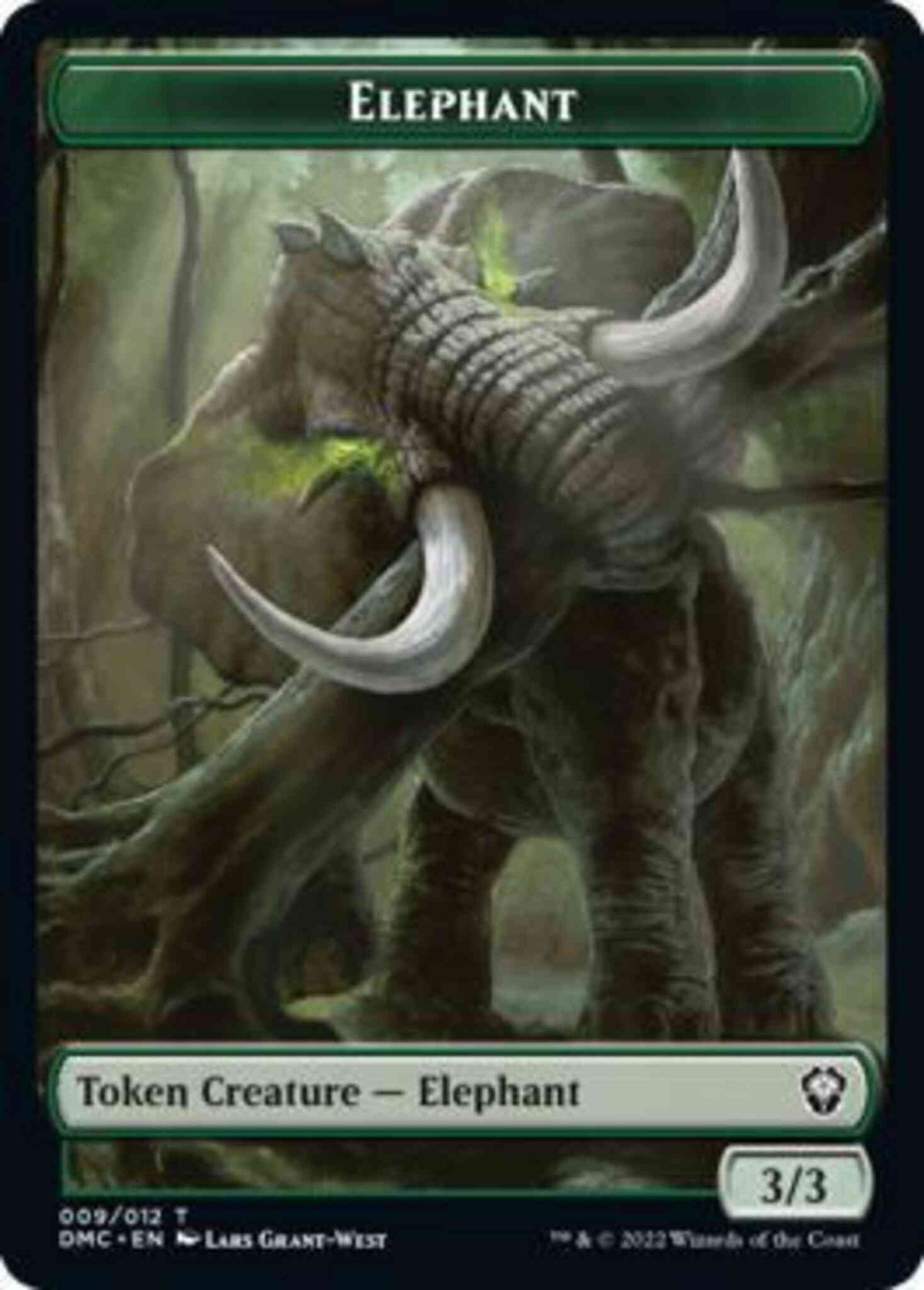 Elephant Token (09) // Treasure Token (24) [DMC/DMC Set Symbol] [Dominaria United: Commander: Tokens] [Non-Foil]