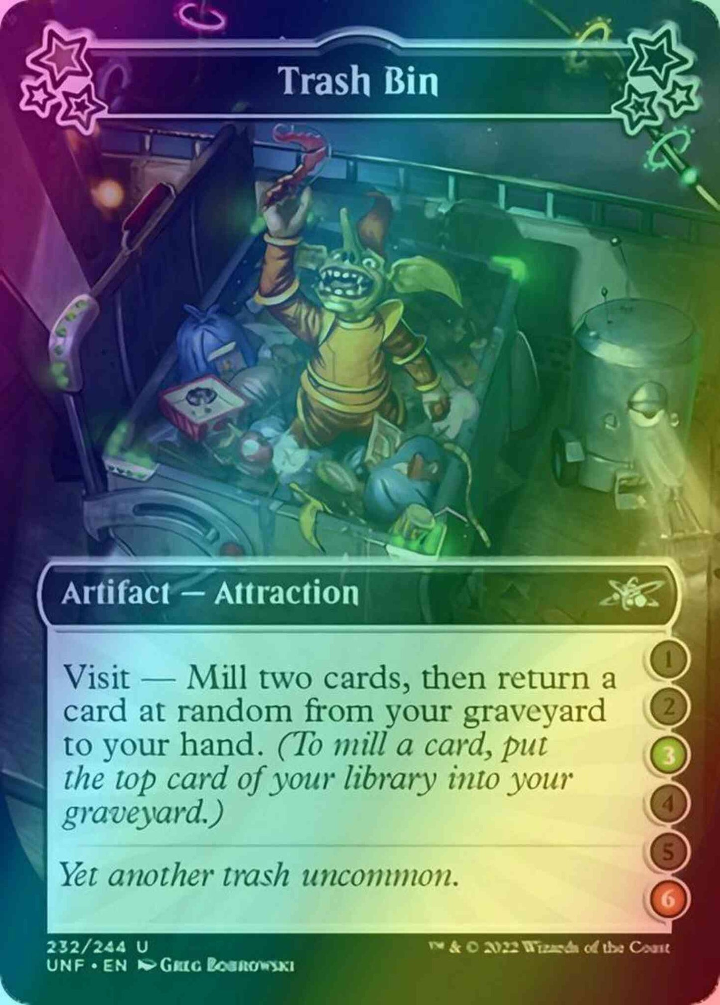 Trash Bin (3/6) [232b] [Borderless] [Unfinity] [Foil]
