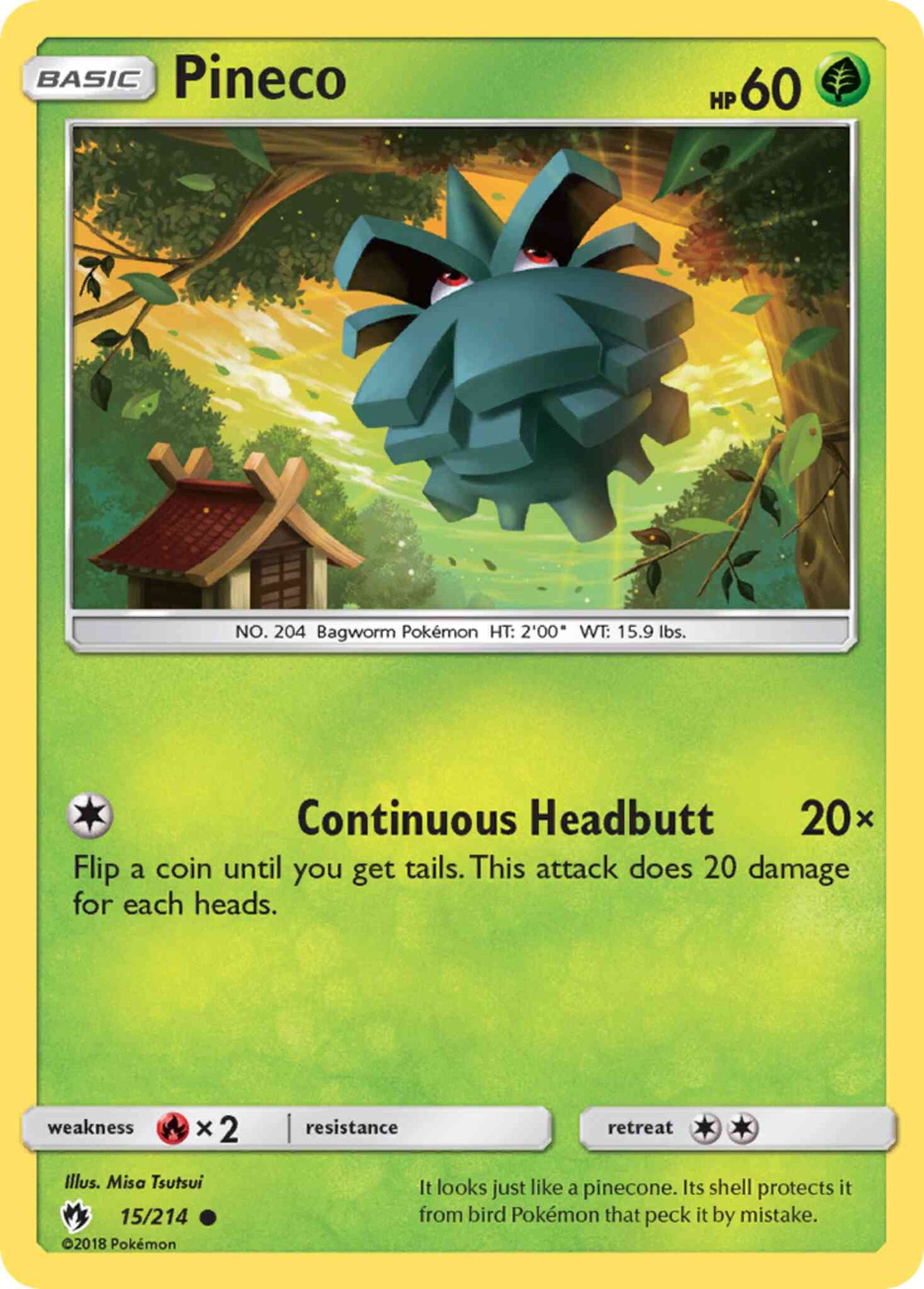 Pineco - 15/214 - Common [sm8-15] [Non-Holo]