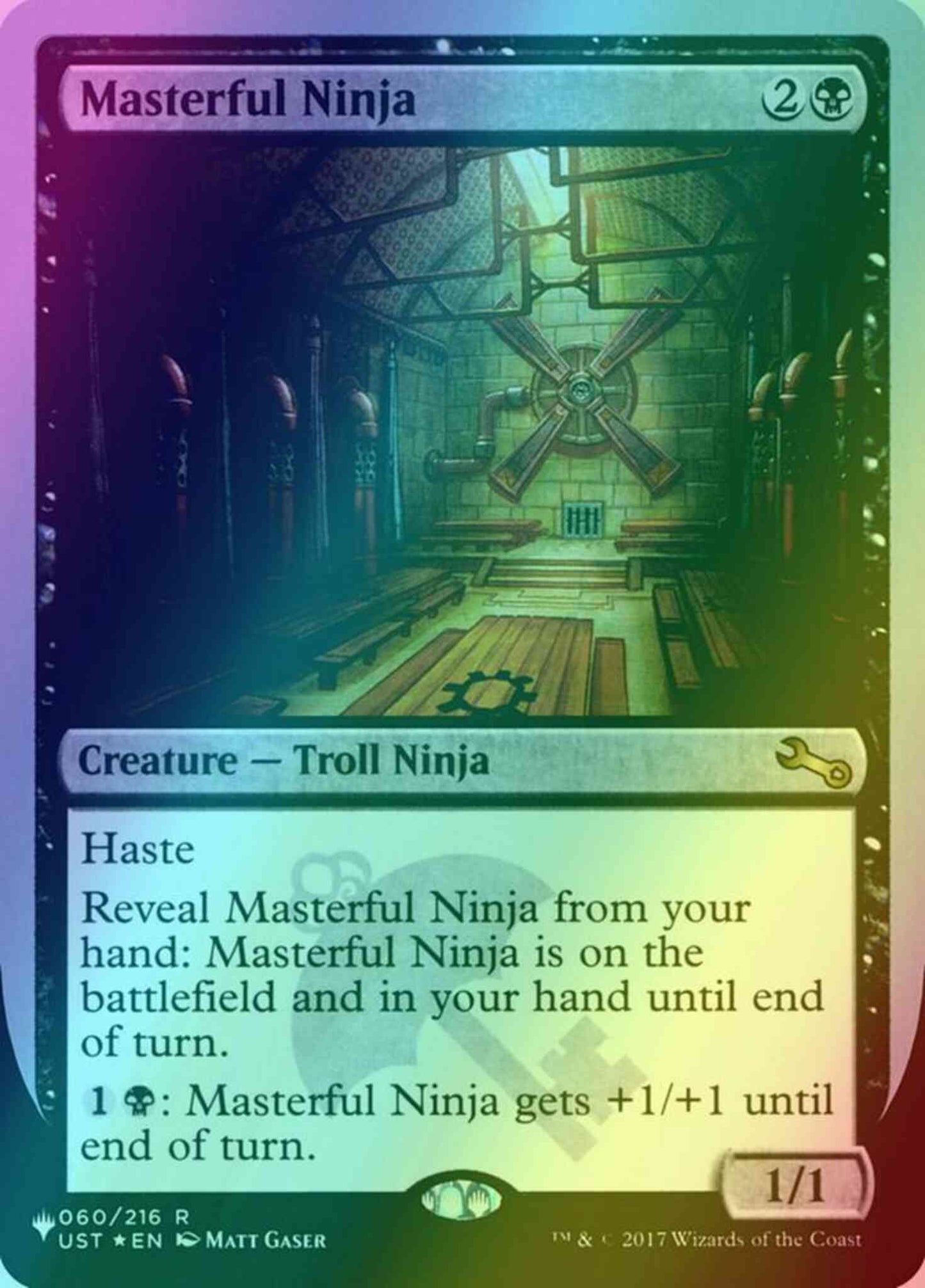 Masterful Ninja [22] [UST Set Symbol] [The List: Unfinity Foil Edition] [Foil]