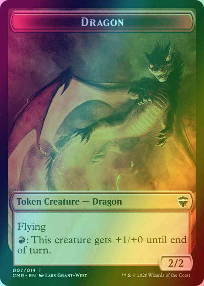 Dragon Token (07) // Golem Token (09) [Commander Legends Tokens] [Foil]