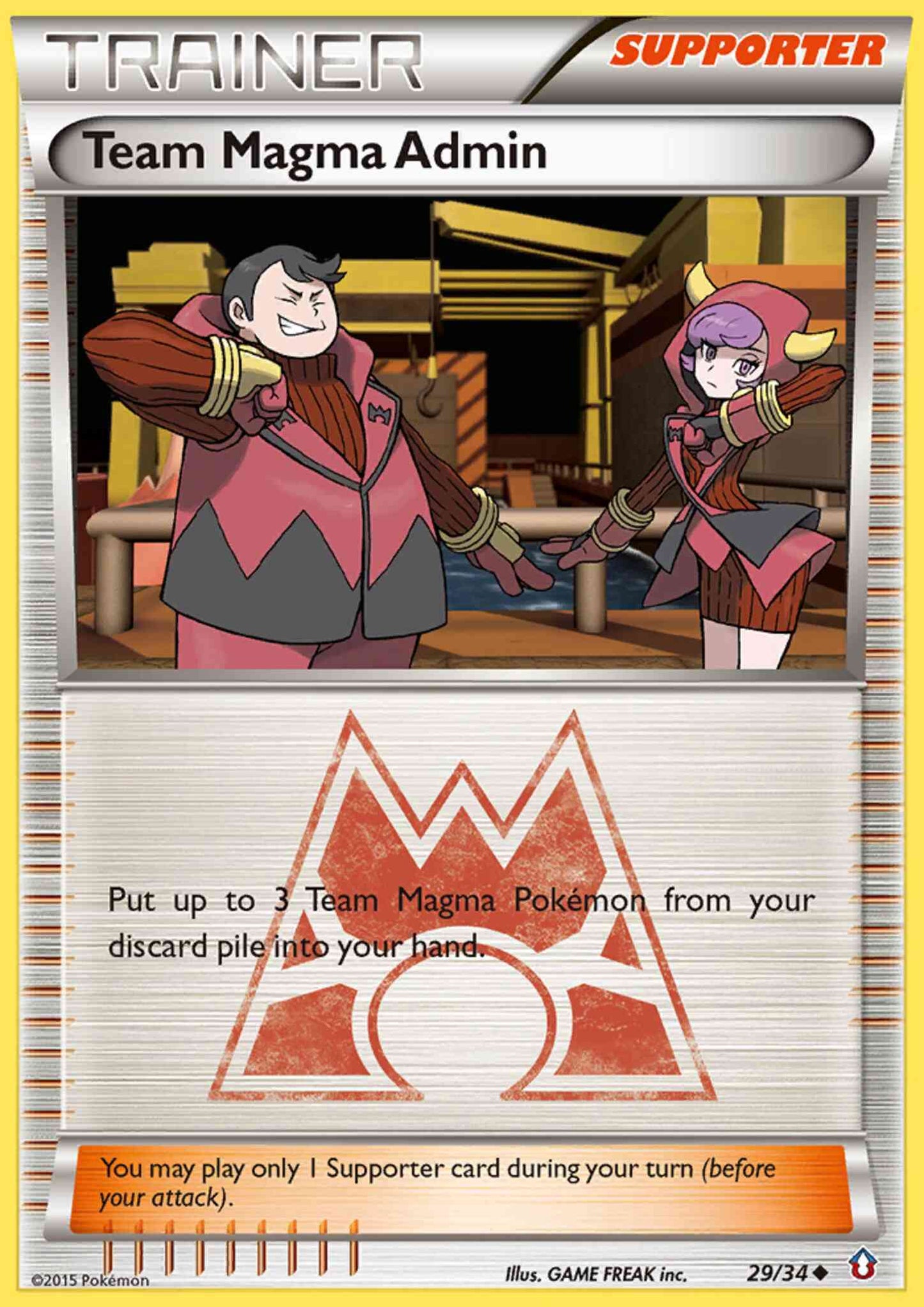 Team Magma Admin - 29/34 - Uncommon [dc1-29] [Reverse Holo]