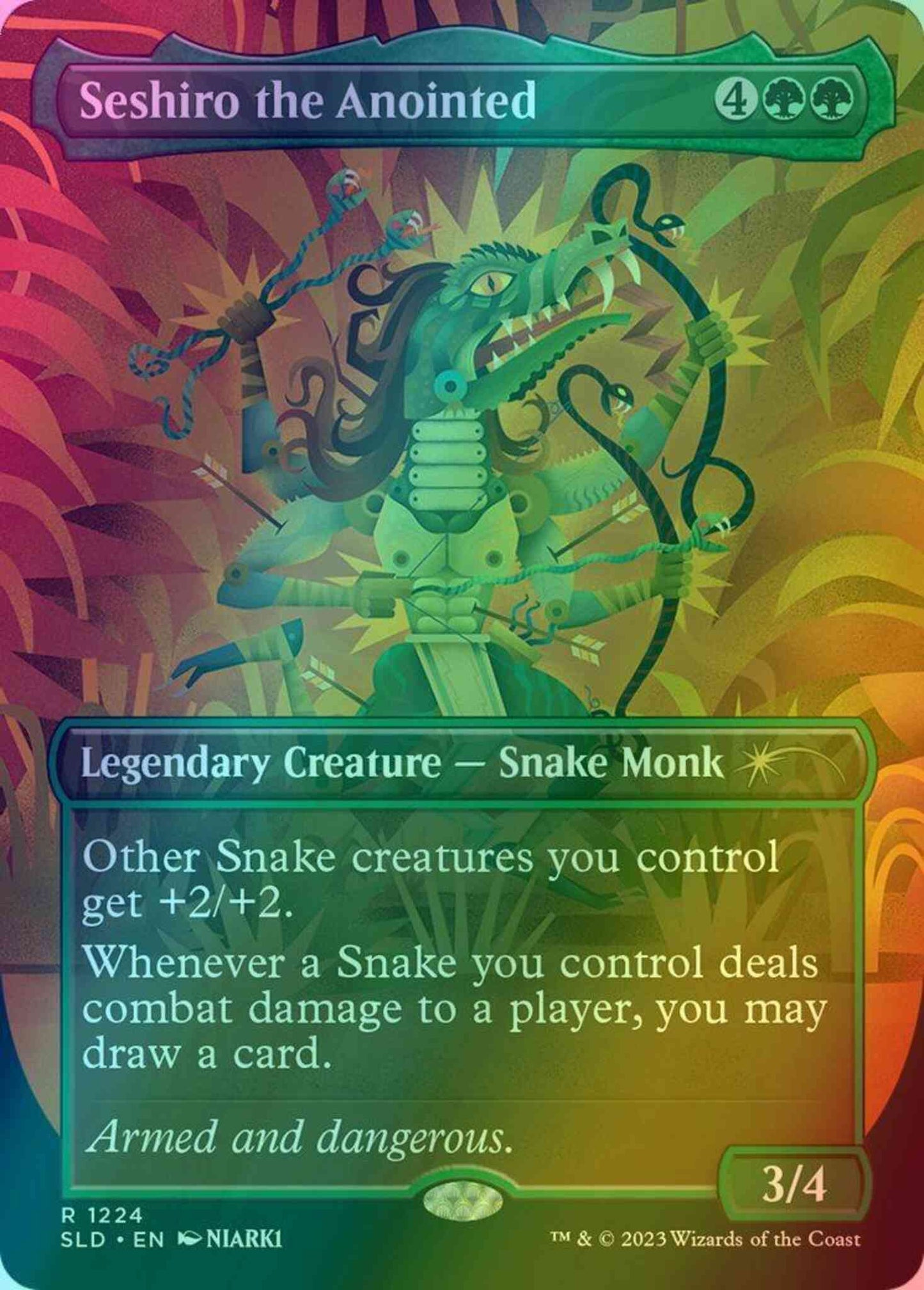 Seshiro the Anointed [1224] [Borderless] [Ssssssnakessssss] [Secret Lair Drop] [Foil]