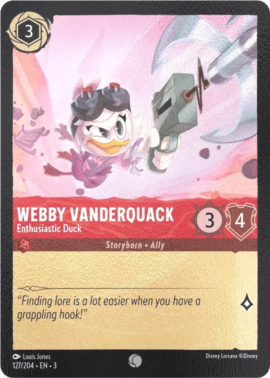 Webby Vanderquack - Enthusiastic Duck - 127/204 [Into the Inklands] [Cold Foil]