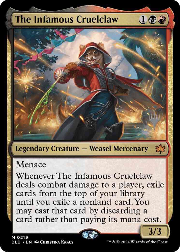 The Infamous Cruelclaw [219p] [Promo Pack] [Bloomburrow: Promos] [Non-Foil]