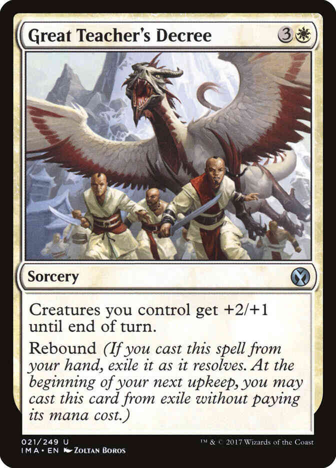 Great Teacher's Decree [21] [Iconic Masters] [Non-Foil]
