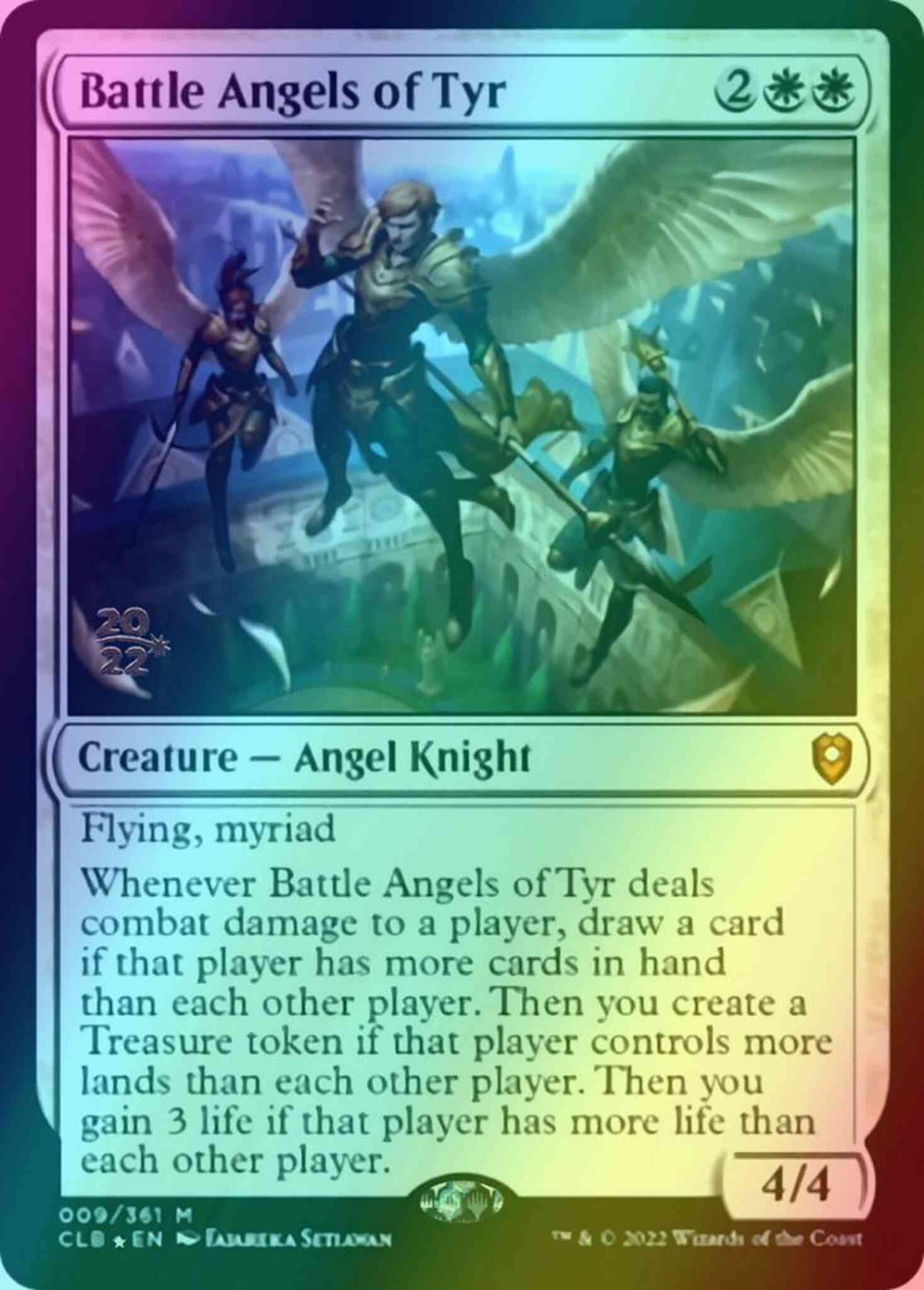 Battle Angels of Tyr [9s] [Prerelease] [Commander Legends: Battle for Baldur's Gate: Promos] [Foil]