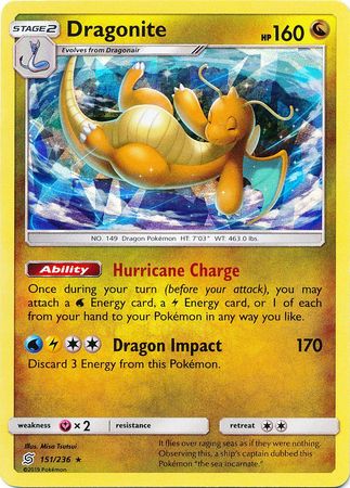 Dragonite - 151/236 - Theme Deck Exclusive [sm11msp-151] [Cracked Ice Holo]