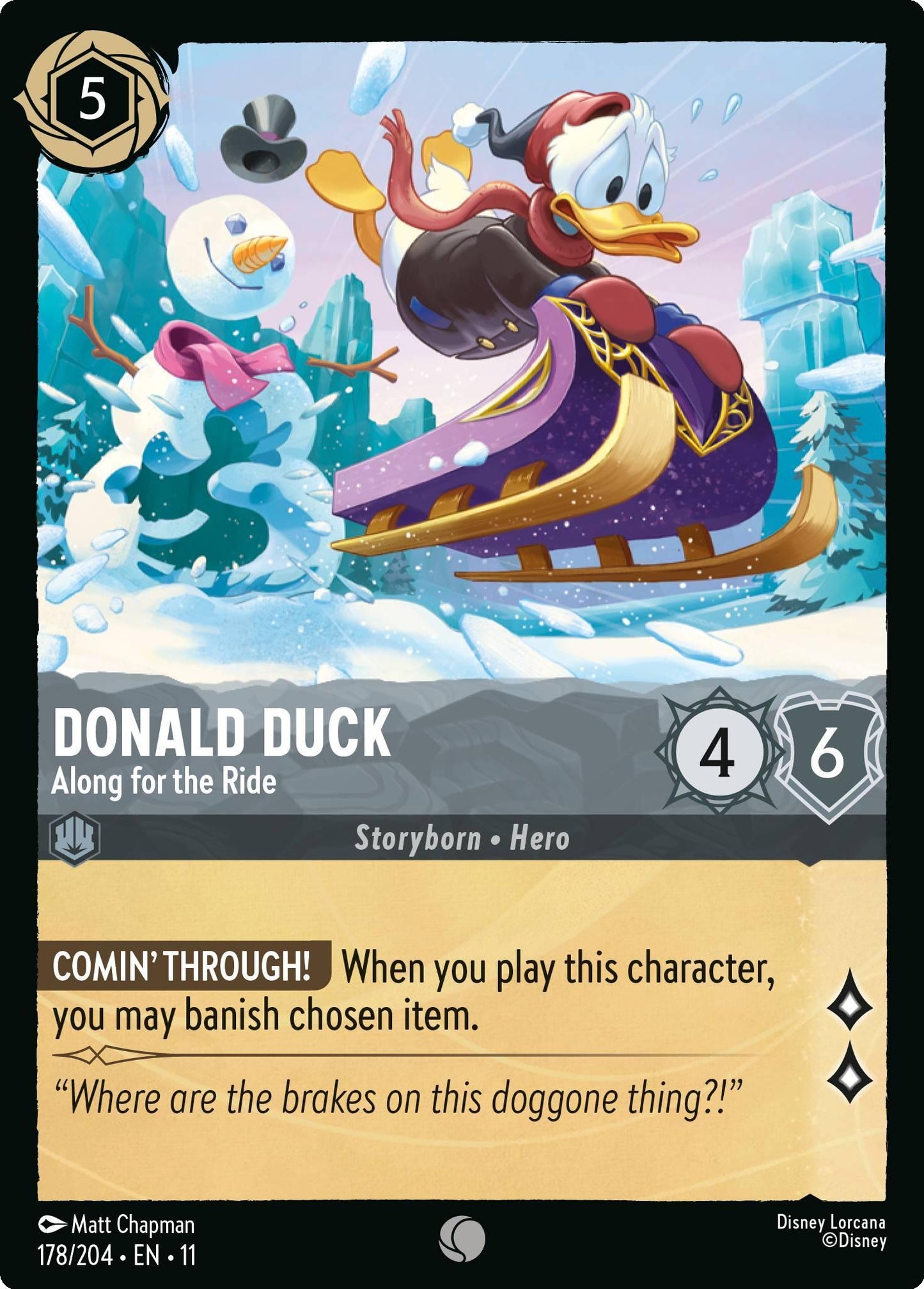 Donald Duck - Along for the Ride - 178/204 [Winterspell] [Non-Foil]