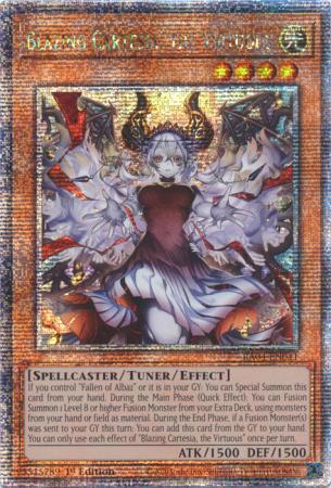Blazing Cartesia, the Virtuous - New Art - RA04-EN041 - Quarter Century Secret Rare - 1st Edition