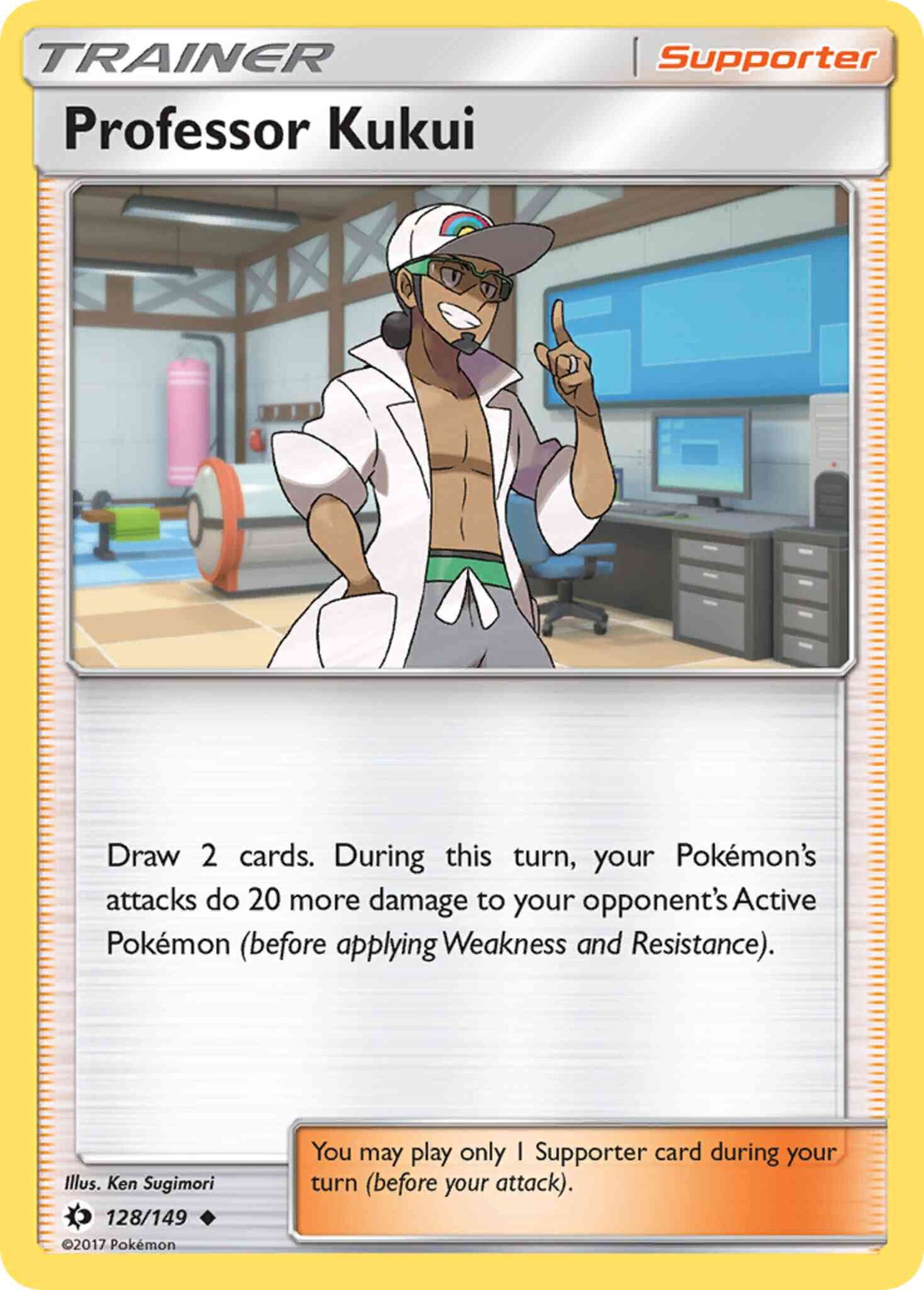 Professor Kukui - 128/149 - Uncommon [sm1-128] [Reverse Holo]