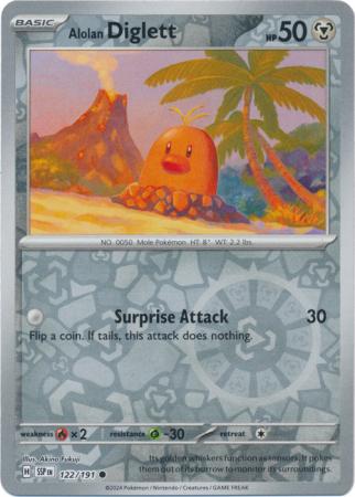 Alolan Diglett - 122/191 - Common [sv08-122] [Reverse Holo]