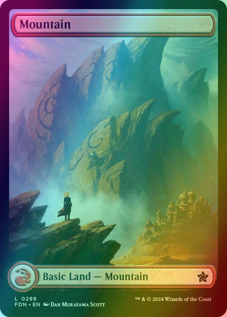 Mountain [288] [Full Art] [Foundations] [Foil]