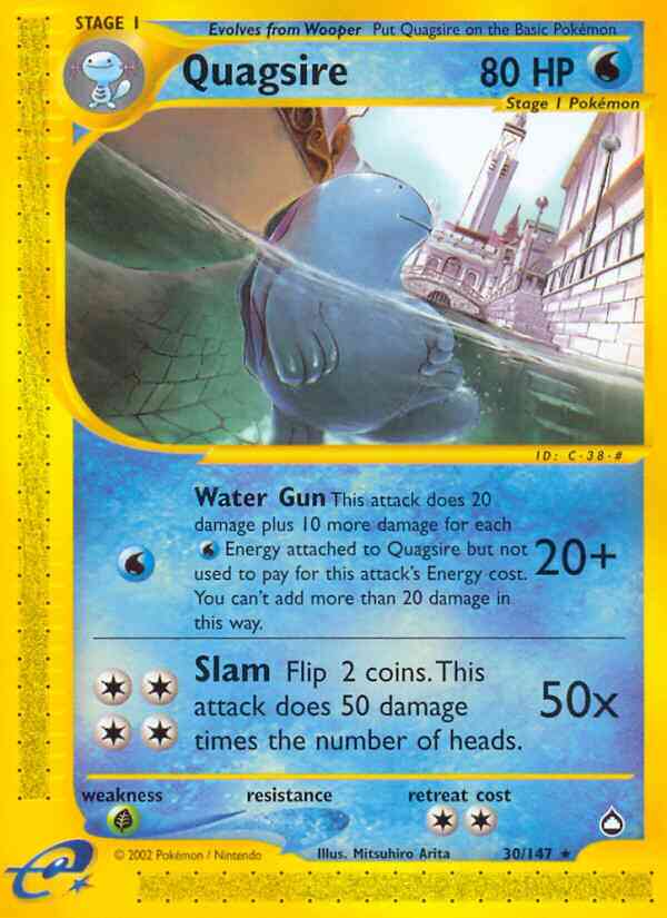 Quagsire - 30/147 - Rare [ecard2-30] [Non-Holo]