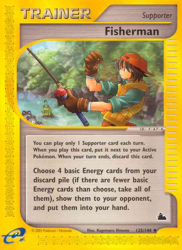 Fisherman - 125/144 - Uncommon [ecard3-125] [Reverse Holo]