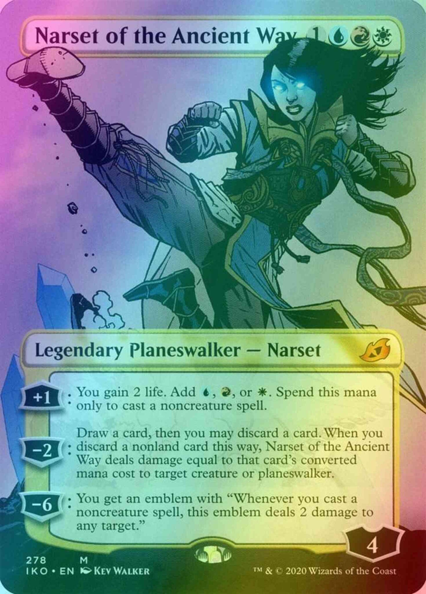 Narset of the Ancient Way [278] [Borderless] [Ikoria: lair of Behemoths] [Foil]