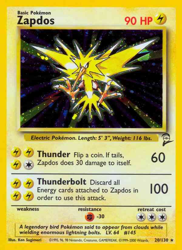 Zapdos - 20/130 - Rare [base4-20] [Holo]