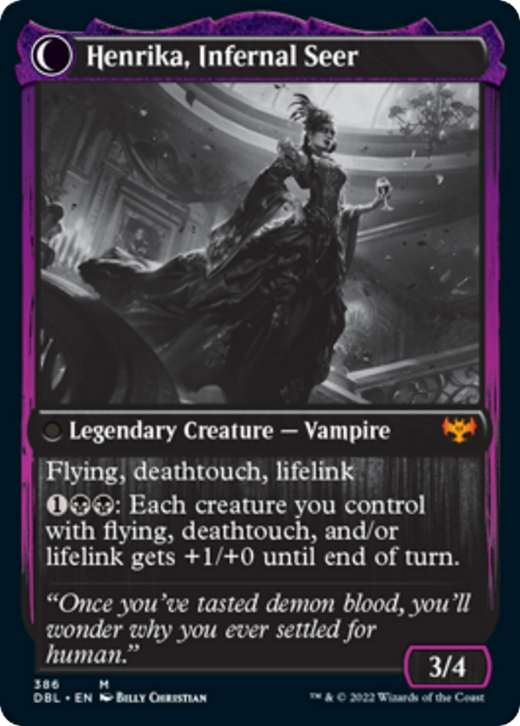 Henrika Domnathi // Henrika, Infernal Seer [386] [Innistrad: Double Feature] [Non-Foil]