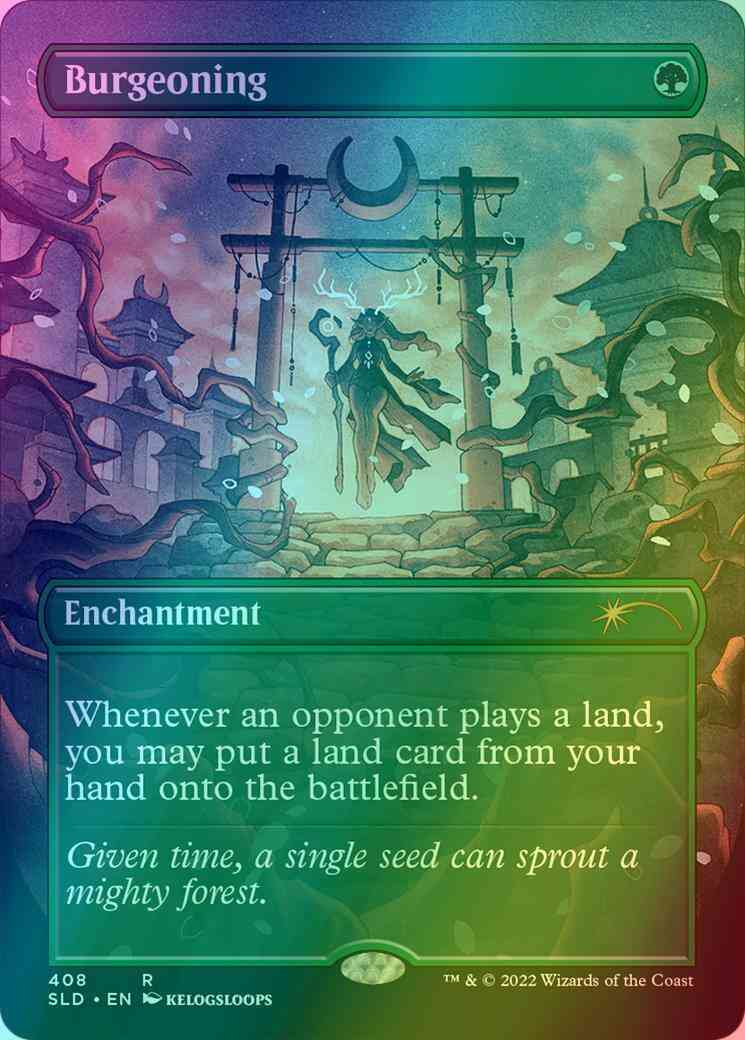 Burgeoning [0408] [Borderless] [kelogsloops] [Secret Lair Drop] [Foil]
