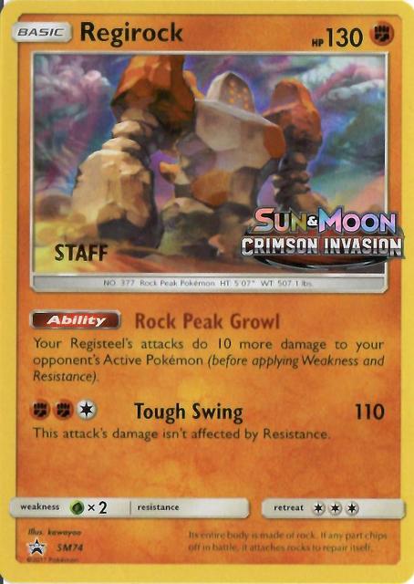 Regirock - SM74 - Staff Promo [smp-SM74] [Holo]