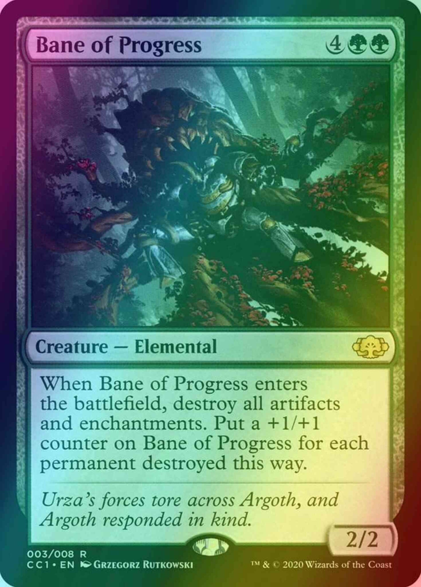 Bane of Progress [3] [Commander Collection: Green] [Foil]