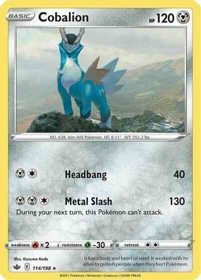 Cobalion - 114/198 - Rare Holo [swsh6-114] [Reverse Holo]