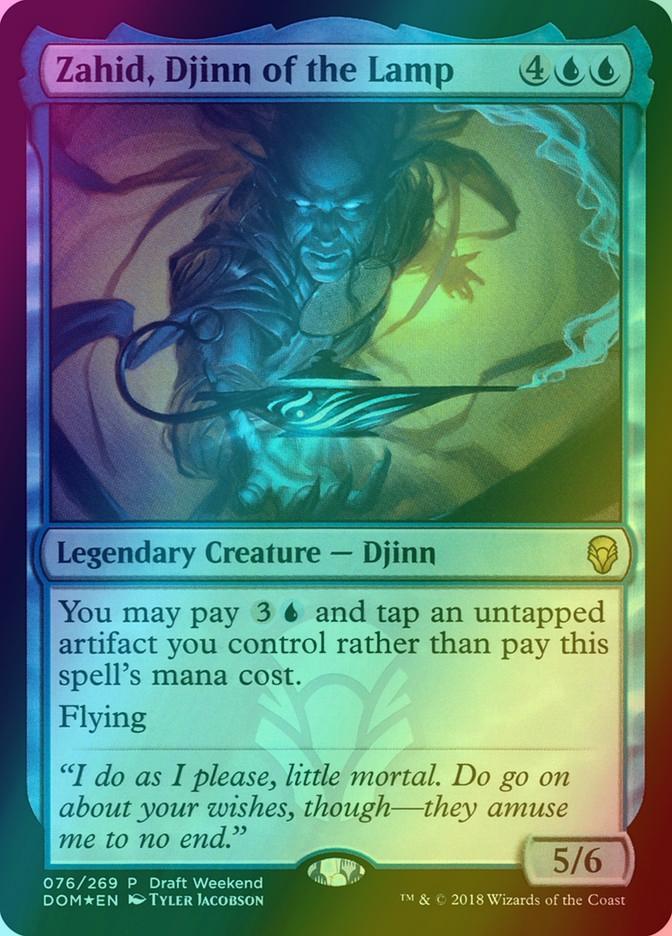 Zahid, Djinn of the Lamp [76] [Draft Weekend] [Dominaria Promos] [Foil]