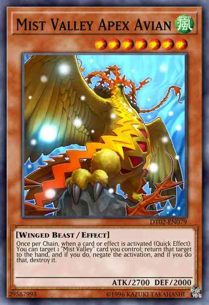 Mist Valley Apex Avian - DT02-EN079 - Duel Terminal Rare Parallel Rare - Duel Terminal