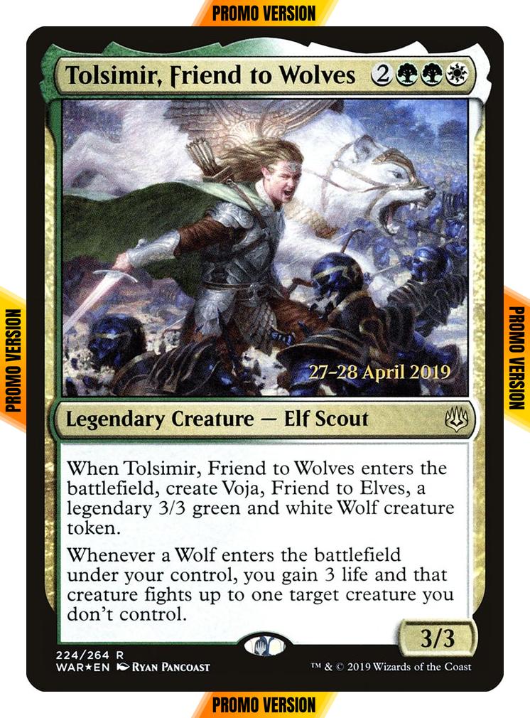 Tolsimir, Friend to Wolves [224s] [War of the Spark Promos] [Foil]