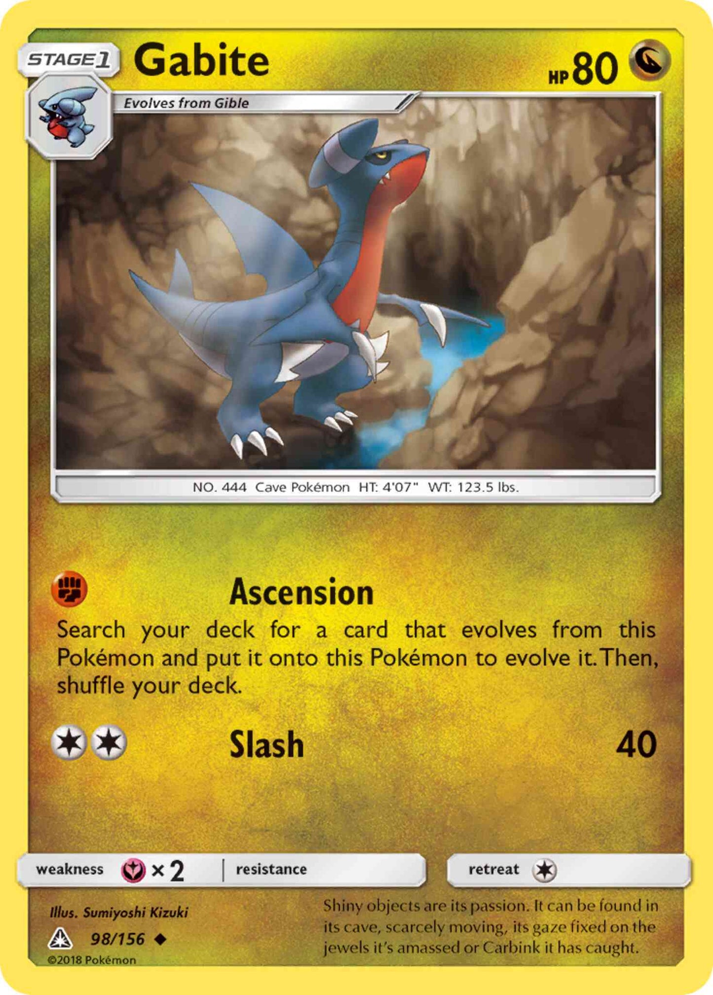 Gabite - 98/156 - Uncommon [sm5-98] [Reverse Holo]